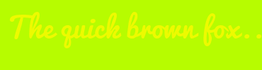 Image with Font Color EDFA00 and Background Color B7FC00